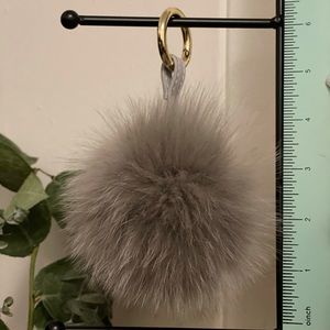 🛍 Bag Charms Pom Pom Keychain - greys